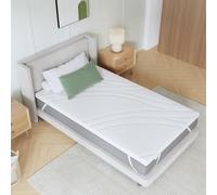 Novilla Topper Viscoelástico 80x190, Grosor de 7,5 cm, Sobrecolchón de Espuma con Memoria de Gel, Cubrecolchón de Memory Foam, con Funda Transirable, Extraíble y Lavable, Blanco