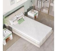 Novilla Topper Viscoelástico 90x190 5 cm, Topper Colchón de Gel, Sobrecolchón Memory Foam Mattress Topper, Cubrecolchón Extraíble y Lavable, Blanco