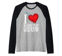 Novio Gracioso, Amor, provocación a la Novia, Humor, corazón Camiseta Manga Raglan