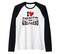 Novio Gracioso, Amor, provocación a la Novia, Humor, corazón Camiseta Manga Raglan