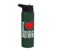 Novio gracioso, amor, provocación a la novia, humor, corazón Stainless Steel Insulated Water Bottle