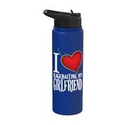 Novio gracioso, amor, provocación a la novia, humor, corazón Stainless Steel Insulated Water Bottle