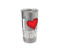 Novio gracioso, amor, provocación a la novia, humor, corazón Vaso térmico de acero inoxidable de doble pared
