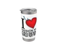 Novio gracioso, amor, provocación a la novia, humor, corazón Vaso térmico de acero inoxidable de doble pared