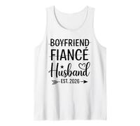 Novio Prometido Marido 2026 Día de la Boda Fiesta de Luna de Miel Camiseta sin Mangas