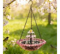 Novità 2026: Fontana-abbeveratoio Sospeso A Cascata per Uccelli, Alimentata A Energia Solare - Decorazione Da Esterno con Acqua Corrente per Giardino E Cortile.