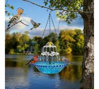 Novità 2026: Fontana-abbeveratoio Sospeso A Cascata per Uccelli, Alimentata A Energia Solare - Decorazione Da Esterno con Acqua Corrente per Giardino E Cortile.