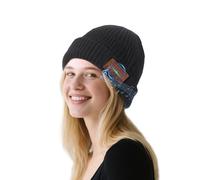 NOViX Bluetooth Beanie Gift for Men & Women, Music Hat with Wireless Speaker, Warm Knit Winter Cap for Christmas, Birthday, Hands Free Calling for Running, Skiing, Travel.