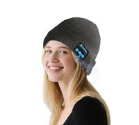 NOViX Bluetooth Beanie Gift for Men & Women, Music Hat with Wireless Speaker, Warm Knit Winter Cap for Christmas, Birthday, Hands Free Calling for Running, Skiing, Travel.