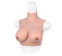 NOVMAX Realistas Pechos de Silicona C-G Cup Tetas Falsas Artificiales Formas de Mama de Silicona para Mastectomia Travestis Transgénero(Size:Copa B,Color:Marfil)