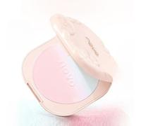 NOVO - Flower Series Velvet Matte Setting Pressed Powder - 4 Colors 03# Icy Powder Blue (Blue & Pink) - 17g