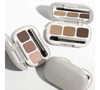 NOVO - Monogrammed Velvet Mist 3-Color Eyebrow Powder Palette - 3 Types 03# Pinkish Brown - 3g