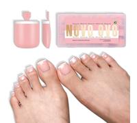 NOVO OVO Micro French Nail Tips Press On Baby Rosa Builder Gel Top Coat Necesario Soft Gel Uñas Artificiales Full Cover para Pedicura DIY x15 Tamaños 240 Unidades