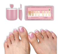 NOVO OVO Micro French Nail Tips Press On Berry Rosa Builder Gel Top Coat Necesario Soft Gel Uñas Artificiales Full Cover para Pedicura DIY x15 Tamaños 240 Unidades