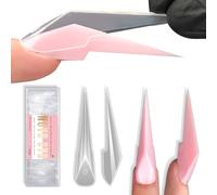NOVO OVO Uñas de doble forma para extensión de poligel 3D Stiletto 4XL, extra largo XXXXL reutilizable acrílico constructor poligel escultórico moldes escultóricos de manicura garra de dragón mecánico