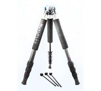 Novoflex trípode de 3 patas con patas compactas de fibra de carbono de 4 secciones, 3 minipatas intercambiables y bolsa para trípode