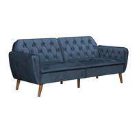 Novogratz NG (Reino Unido) Tallulah Futon con Espuma de Memoria, Velvet Blue