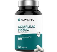 NOVOMA Probio Formula, Complejo probiótico para la flora intestinal, 60 mil millones de UFC/día, 6 cepas naturales, fermentos lácticos, 60 cápsulas veganas gastrorresistentes, fabricado en Francia