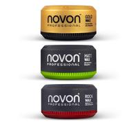 novon Professional - Cera para el pelo (3 unidades, 3 unidades, 150 ml, 3 unidades, apta para la barba, antiestática, apta para niños, con factor de diversión, apta para formas creativas, 3 unidades)