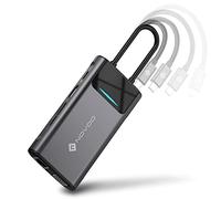 NOVOO 9 en 1 estación de Acoplamiento, estación de 9 Puertos Hub USB C Adaptador Universal a Doble HDMI, PD 100W, USB 2.0 para Lenovo/DELL/HP/ASUS/Microsoft