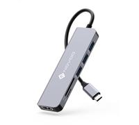 NOVOO Adaptador USB C a HDMI 4K, Hub USB C a USB, Lector SD/TF