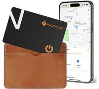 NOVOO Air Tag Card Ultradelgado 1.6mm, 6 Años Duración de Batería, IP68 Resistente al Agua, Air Tag Compatible con Apple Buscar App (Solo iOS) para Cartera, Maletas, Pasaporte