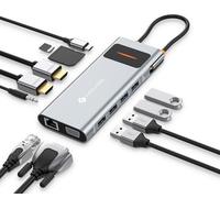 NOVOO Docking Station USB C 12 en 1, Triple Pantalla