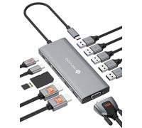 NOVOO Docking Station USB C 12 en 1, Triple Pantalla, HDMI 4K60, PD 100W