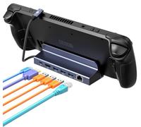 NOVOO Docking Station USB C Compatible con Steam Deck, Base de Acoplamiento 6 en 1 con HDMI 2.0 4K@60Hz, 1 Gbps RJ45 Ethernet, 3 USB 3.0,100W PD - Perfect for Valve Steam Deck