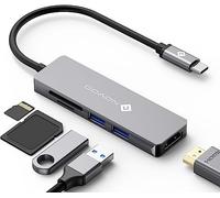 NOVOO Hub C USB 5 en 1 con Adaptadores HDMI 4k, 2 Puertos 3.0, Lector de Tarjetas SD/TF Hub Multipuerto para MacBook Pro 2019/2018, iMac 2017, Huawei matebook, Google Chromebook Pixel