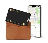 NOVOO - Rastreador de Tarjetas Recargable, Carga inalámbrica, Ultrafina, para Cartera de Equipaje (sólo iOS), Seguimiento Bluetooth Compatible con Apple Find My Tag, GPS, Anti-pérdida de Pasaporte