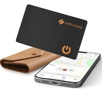 NOVOO Tarjeta rastreadora para billeteras delgadas compatible con Air Tag y Apple Find My (solo iOS), buscador de objetos para etiquetas de equipaje, teléfonos móviles, pasaportes