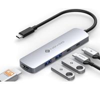 NOVOO USB C Hub 4K @60Hz HDMI Adapter USB-C Data Ports, PD 100W, 2 USB-A, Multiportadapter Compatible con MacBook Air/Surface/XPS/Galaxy S24/iPhone 16/Steam Deck