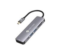 NOVOO USB C HUB 6-IN-1 | 2*USB A 3.0, lector de tarjetas SD/TF,para MacBook Pro Air Chromebook Pixel Dell