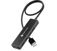 NOVOO USB Hub, Divisor de Datos USB 2.0 de 4 Puertos, Adaptador de Simple y Práctico para PS5/Mac Pro/Macbook Air/DELL XPS/Notebook PC/Flash Drive/Mobile HDD y más