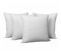NOVOTEXTIL Relleno de Cojín 40x40 Pack 4 Unidades - Fibra Hueca Siliconada Mullido y Suave - Hipoalergénico y Antiácaros - Firmeza Blanda 470 gr/m² - Relleno Cuadrado para Cojines de Sofá y Cama