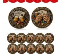 Novryxa Desafío del Club De Póker Old Bastards, Moneda ll-in or Go Home, Moneda del Club Old Fucker, Colección Única para Jugadores Y Coleccionistas De Póker (#3)