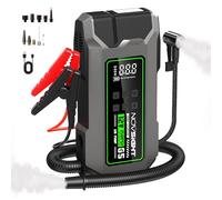 NOVSIGHT Arrancador de Batería de Coche 6000A, Compresor de Aire 150PSI, 23800mAh Arrancador de Coches para Vehículo(Toda Gasolina o 10L Diésel), 12V Jump Starter con 500-Lumen LED
