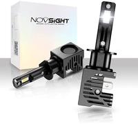 NOVSIGHT Kit de Conversión Bombillas LED para Automóvil H1, Faros Autos 10000LM / Pair 55W / Pair 6000K blanco, Lámparas de Repuesto para Bombillas Halógenas/de Xenón Ajustables