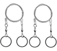 NOVSIX 2 Unidades de Sierra de Alambre de Acero Inoxidable para Supervivencia al Aire Libre, Equipo de Rescate de Emergencia para Camping, Senderismo, Caza