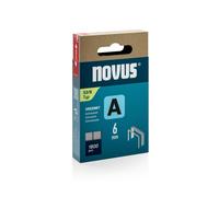 Novus 042-0773 - Grapas de alambre fino A tipo 53 6 mm (ancho del lomo: 11,3 mm, ancho del alambre: 0,75 mm, 1800 unidades, dureza dura, material: alambre de acero galvanizado)