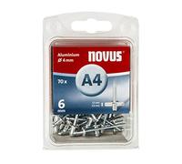 Novus 045-0031 Remaches Ciegos, Aluminio, 6 mm, Set de 70 Piezas
