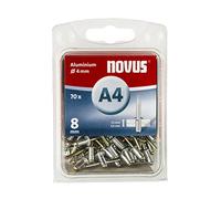 Novus 045-0032 Remaches Ciegos, Aluminio, 8 mm, Set de 70 Piezas