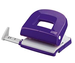 Novus E 216 - Perforadora de papel (plástico y metal, hasta 16 folios), color morado