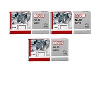 Novus - Grapas (3 unidades, 1000 unidades, para B 10 FC, 10 FC Professional, 10 Professional, 100 EL, 10 EL, 10EL (3, 1000 paquetes | No. 10 super)