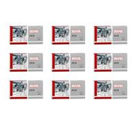 Novus Grapas estándar 24/6, galvanizadas, 1000 unidades por paquete (9 x 1000), 6 mm, para pilas de papel de hasta 25 hojas
