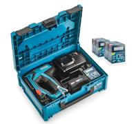 NOVUS TOOLS Grapadoras de batería J-550 Juego de maletín con 25000 grapas, para grapas de alambre fino de 6-14 mm y clavos de 16 mm, compatible con batería Li-Ion CAS de 18 V