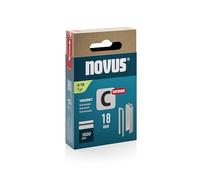 NOVUS TOOLS Grapas de 18 mm "superduros", 1000 grapas de tipo 4/18, caja deslizante, grapadora para madera perfilada y paneles