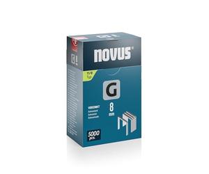 NOVUS TOOLS Grapas de alambre plano de 8 mm para grapadora de martillo, 5000 grapas tipo 11/8, embalaje grande, grapadora para láminas y cartón