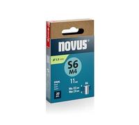 NOVUS TOOLS Tuercas de remache ciego de acero Ø 5,9 mm, rosca interior M4, 11 mm longitud, 20 piezas, 0,5-2,0 mm espesor del material, para fijaciones en chapas de acero